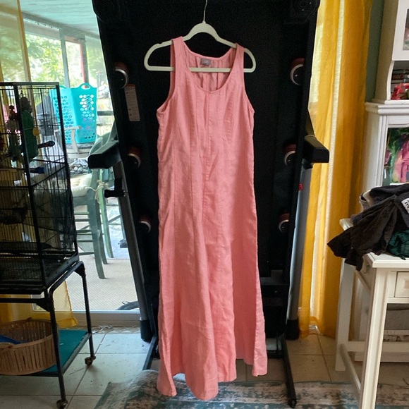 J. Jill Dresses & Skirts - J. Jill Pink 100%Linen Sleeveless Maxi Sundress